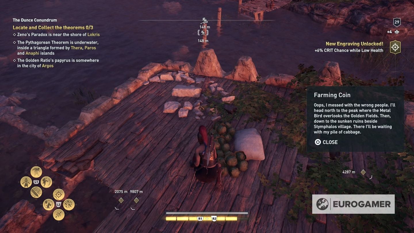 Assassin's Creed Odyssey Hobby Horsing, Farming Coin riddle solutions