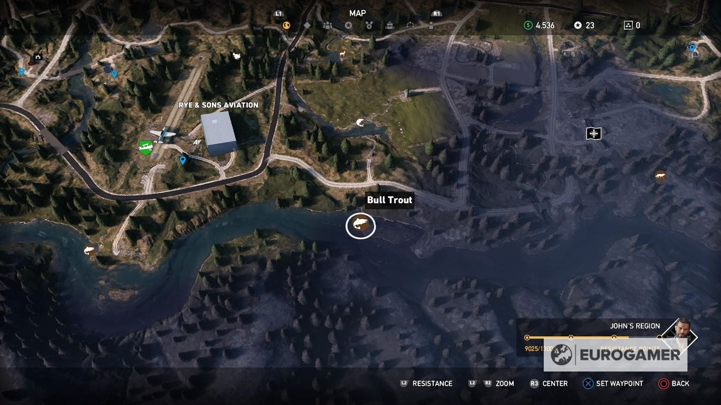 Большеротый окунь far cry 5. Far cry 5 окунь на карте. Где поймать осетра в far cry 5. Большеротый окунь far cry 5. Far cry 5 осетр.