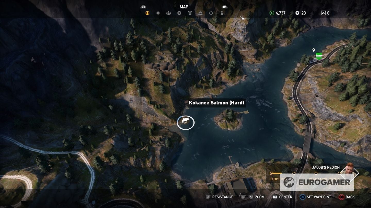 Far cry 5 осетр. Места рыбалки в фар край 5. Река хенбейн far cry 5. Far cry 5 окунь на карте. Большеротый окунь фар край 5.