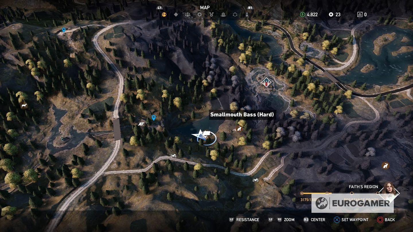 Far cry 5 окунь на карте. Радужная форель эксперт far cry 5. Где поймать осетра в far cry 5. Большеротый окунь far cry 5. Где поймать осетра в far cry 5.