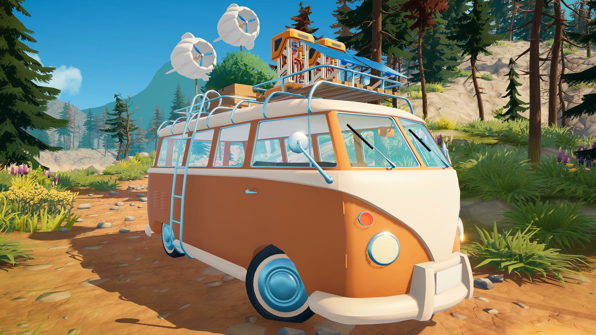 The cheery campervan home in Outbound, an off-grid exploration sim - 1