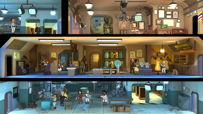 A vault in Fallout Shelter.