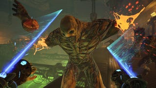 Bulletstorm VR screenshot showing an enemy getting their limbs chopped off
