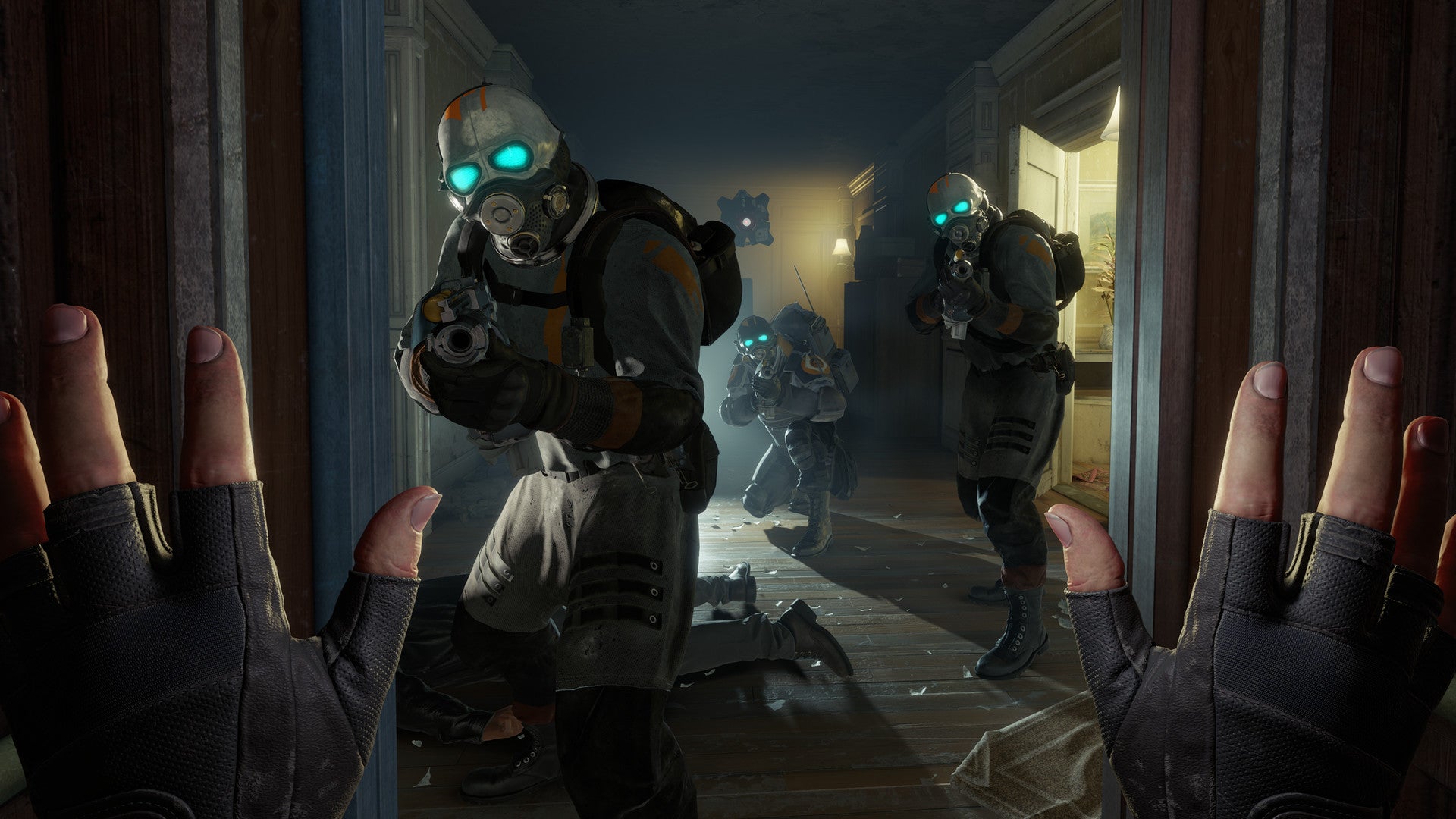 Alyx Vance is approached by armed soldiers in Half-Life Alyx - 17