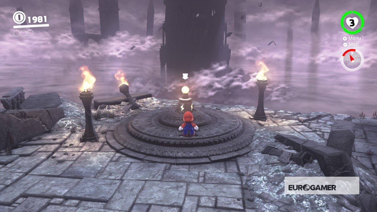 Super Mario Odyssey - Crumbleden, Battle with the Lord of Lightning ...