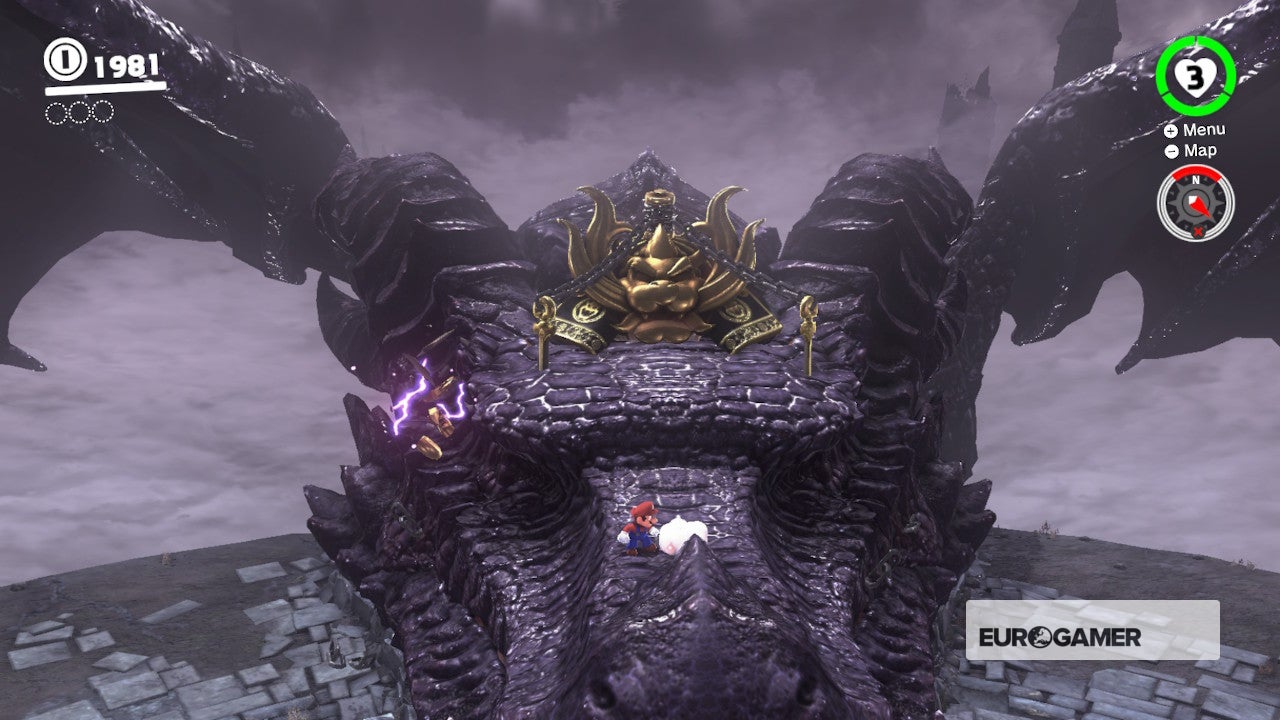 Super Mario Odyssey - Crumbleden, Battle with the Lord of Lightning ...