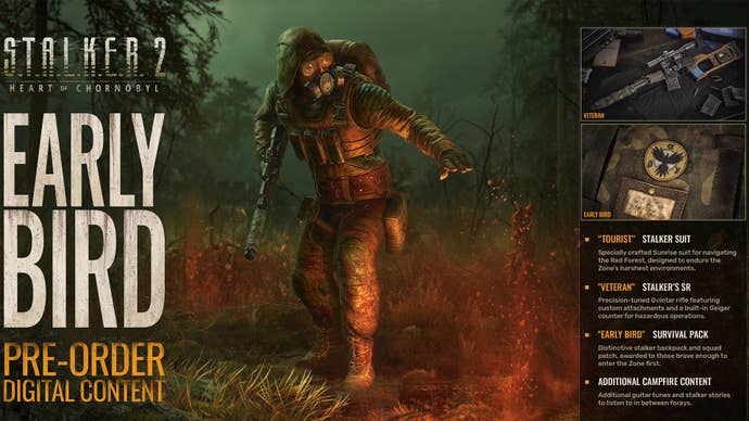 Image showcasing pre-order bonus content for Stalker 2.
