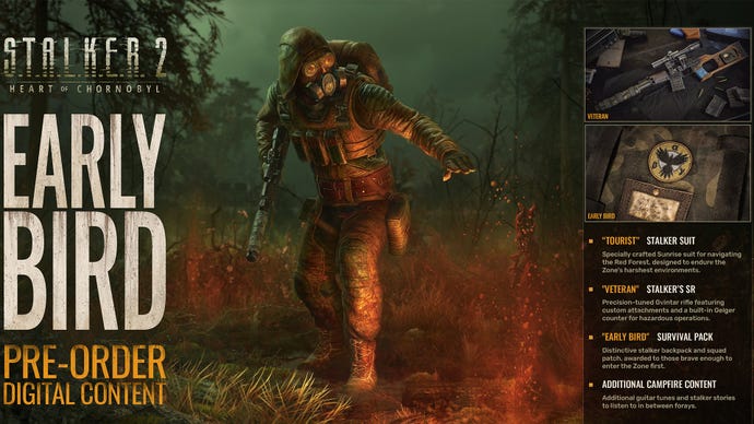 Image showcasing pre-order bonus content for Stalker 2.