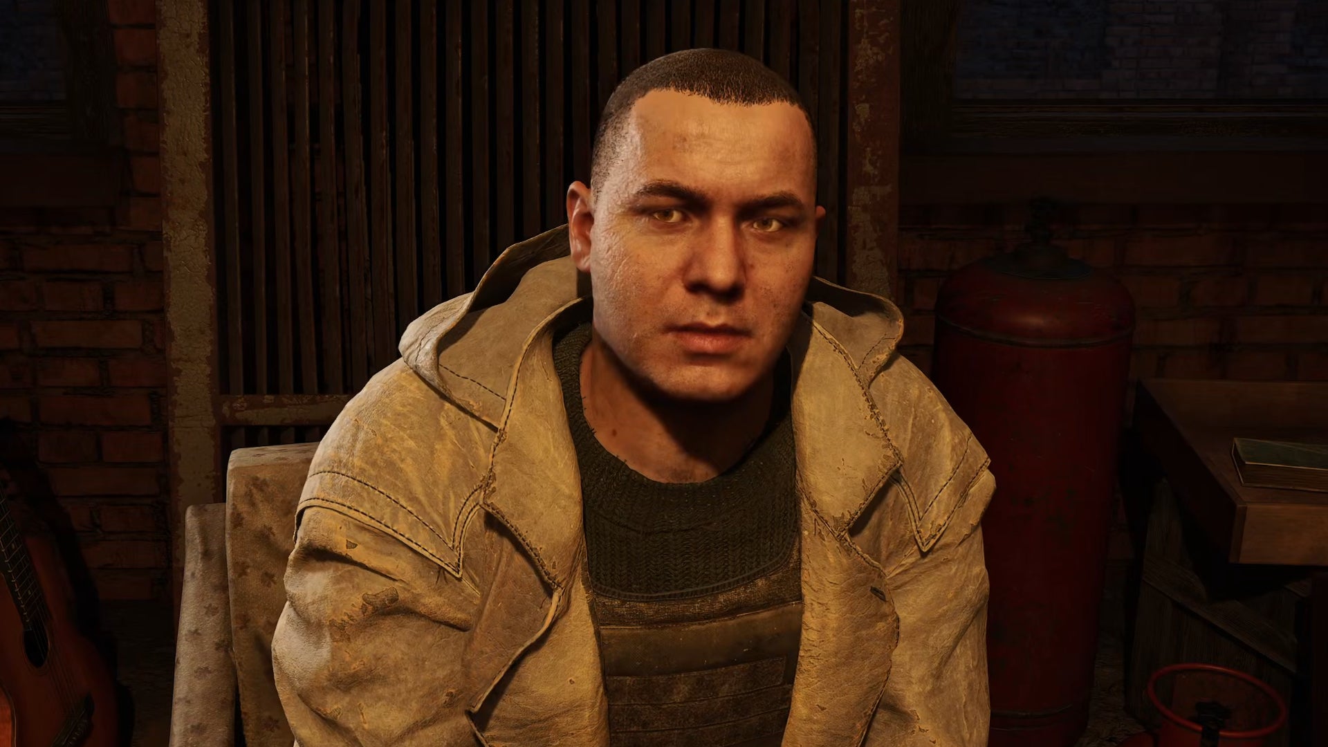 A close-up of Varan, a kingpin in Stalker 2.