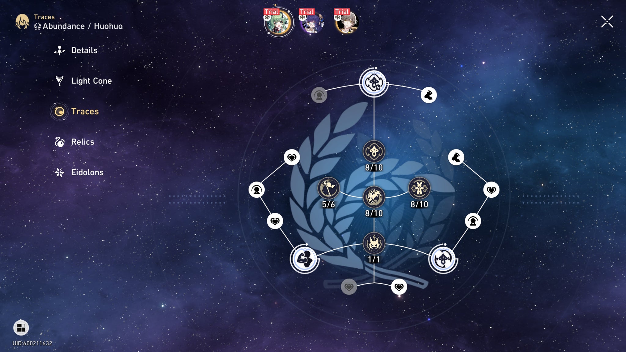 Honkai Star Rail Huohuo kit and traces priority - 5