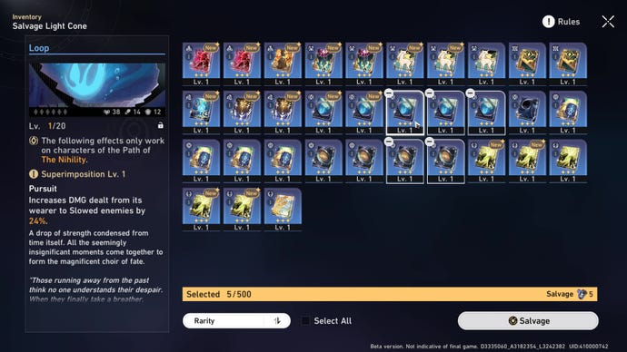 A look at salvaging materials in Honkai: Star Rail.