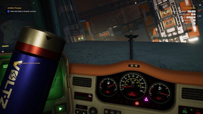 Baterai mengambang menghalangi kamera docking saya di Star Trucker.