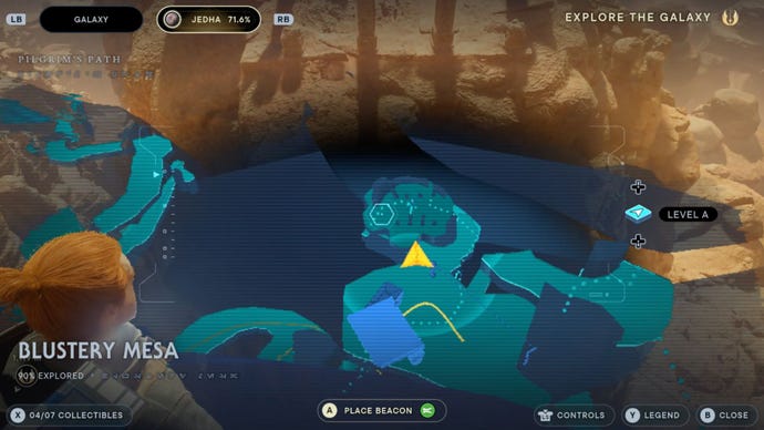 The Star Wars Jedi: Survivor Crypt of Uhrma puzzle solution location.