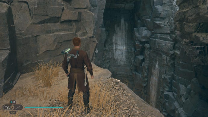 Cal spots a treasure glint in Jedi: Survivor.