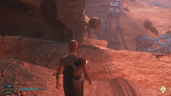 Cere uses boulders as defensese in Star Wars Jedi: Survivor.