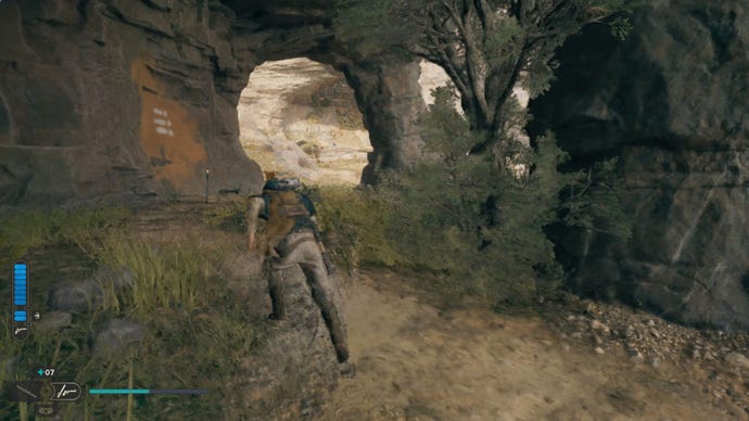 The marked path leading to the silo that takes players to the Star Wars Jedi: Survivor Chamber of Fortitude.