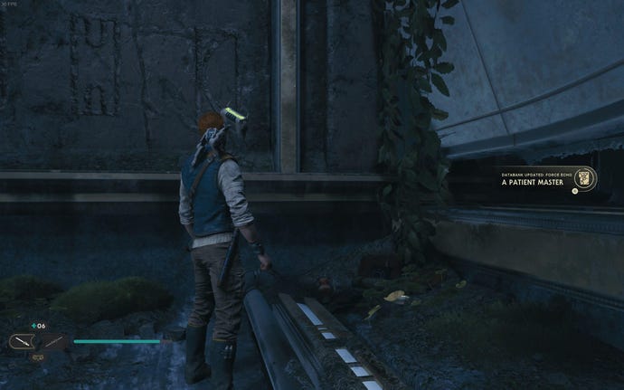 Cal approaches a Force Echo on Koboh in Jedi: Survivor.