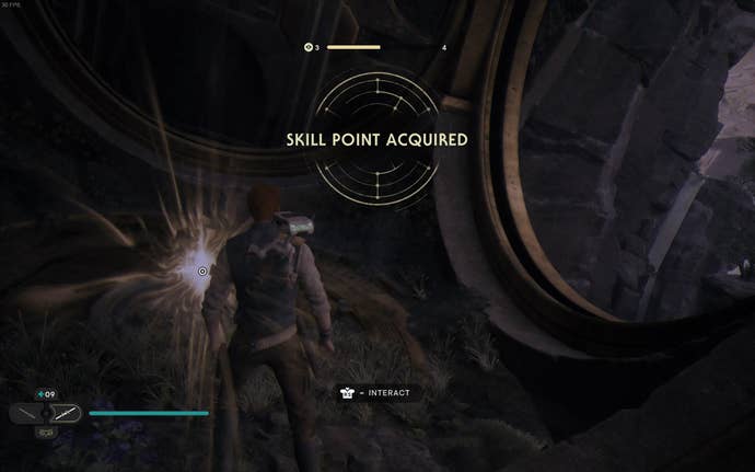 Cal completes a Force Tear challenge in Jedi: Survivor.