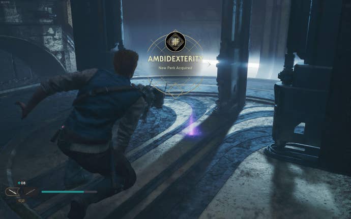 Cal obtains a new perk in the Devastated Settlement on Koboh in Jedi: Survivor.