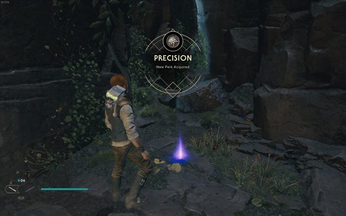 Cal obtains a new perk in the Devastated Settlement on Koboh in Jedi: Survivor.