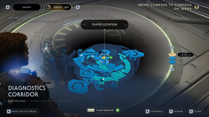 Part of the map of Koboh in Jedi: Survivor.