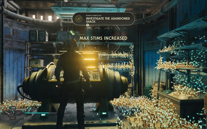 Cal approaches and picks up a collectible item on Koboh in Jedi: Survivor.