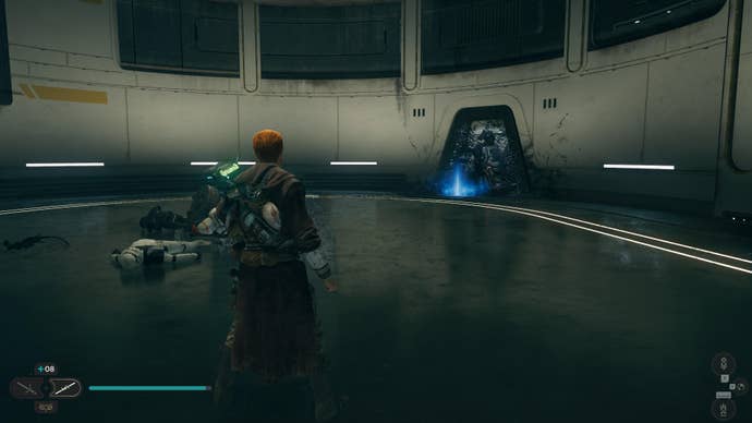 Cal approaches a Force Echo on Koboh in Jedi: Survivor.