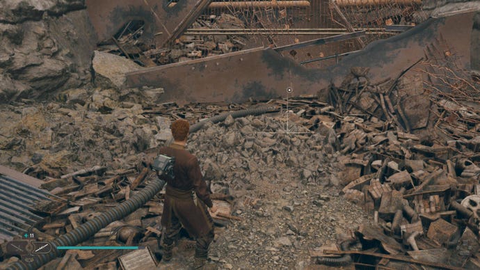 Cal approaches a Priorite Shard on Koboh in Jedi: Survivor.