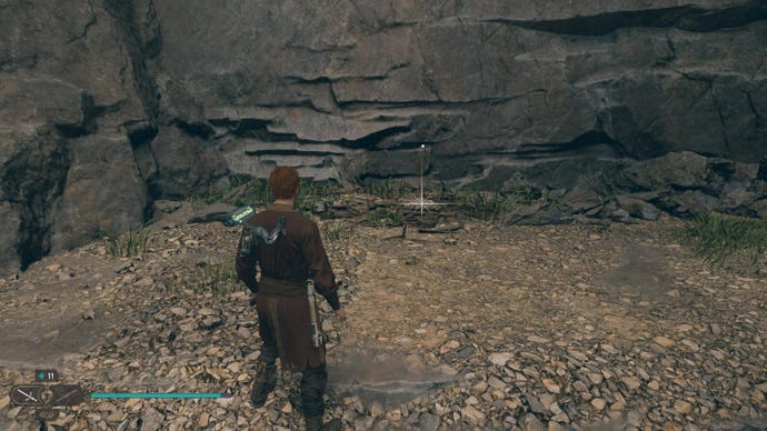 Cal approaches a Priorite Shard on Koboh in Jedi: Survivor.