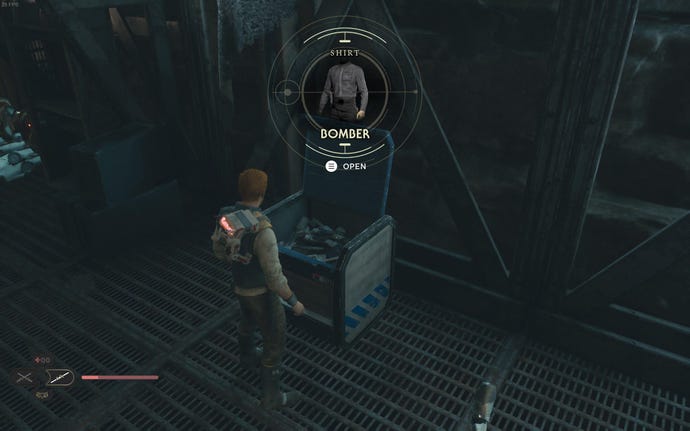 Cal opens up a chest on Koboh in Jedi: Survivor.