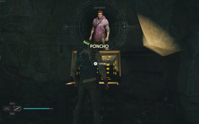 Cal opens up a chest on Koboh in Jedi: Survivor.