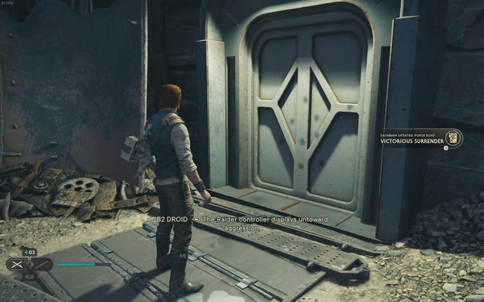 Cal approaches a Force Echo on Koboh in Jedi: Survivor.