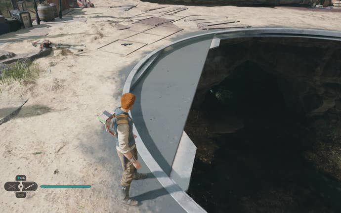 Cal picks up a Priorite Shard in Jedi: Survivor.