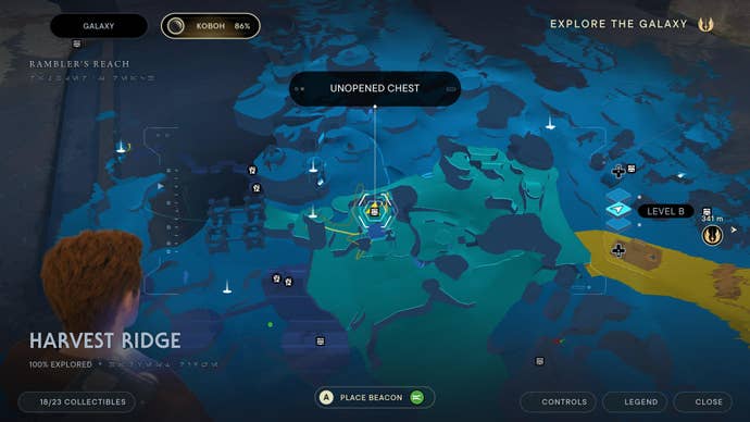 Part of the Koboh map in Jedi: Survivor.