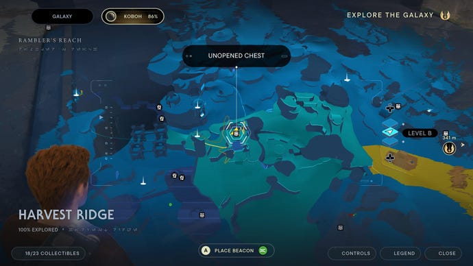 Part of the Koboh map in Jedi: Survivor.