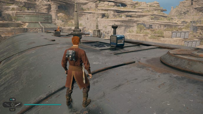 Cal opens up a chest on Koboh in Jedi: Survivor.