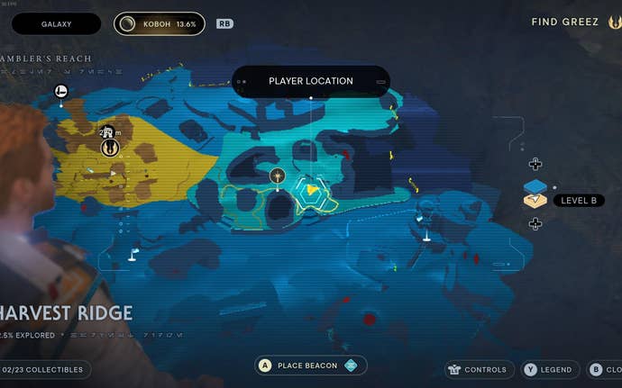 Part of the Koboh map in Jedi: Survivor.