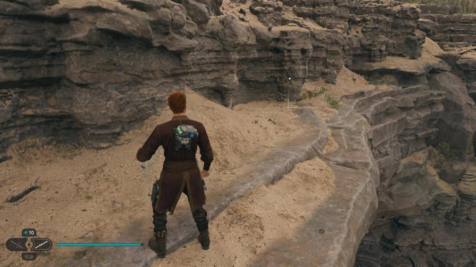 Cal picks up a Priorite Shard in Jedi: Survivor.