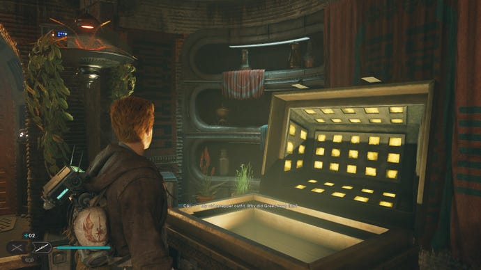 Cal opens a large chest in Pyloon’s Saloon in Jedi: Survivor.
