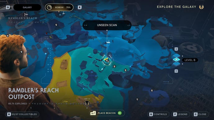 Part of the Koboh map in Jedi: Survivor.