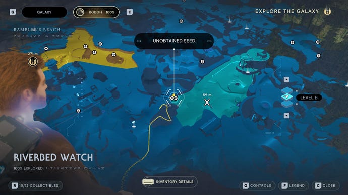 Part of the Koboh map in Jedi: Survivor.