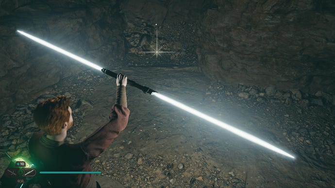 Cal picks up a Priorite Shard in Jedi: Survivor.