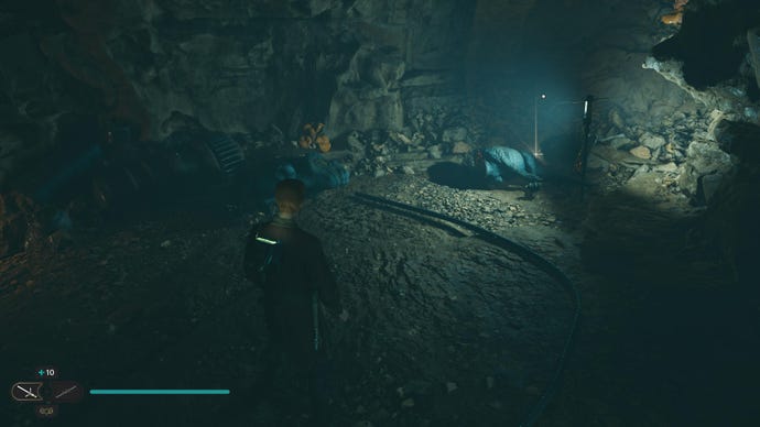 Cal picks up a Priorite Shard in Jedi: Survivor.