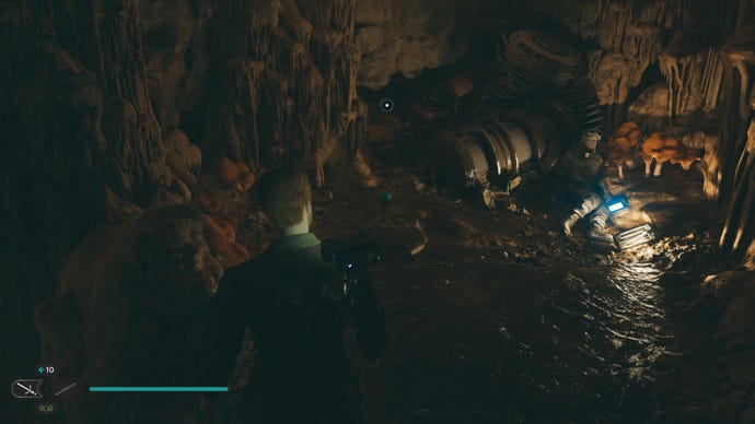 Cal picks up a Priorite Shard in Jedi: Survivor.