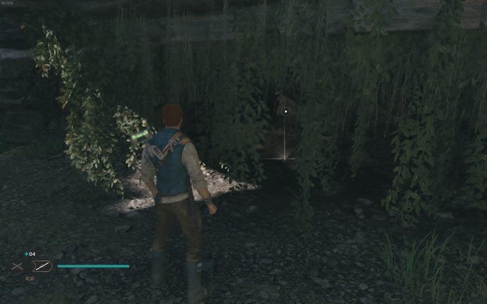 Cal approaches a Priorite Shard in Swindler’s Wash on Koboh in Jedi: Survivor.