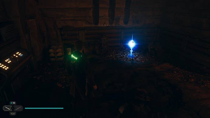 Cal walks towards a Skill Point Essence in Jedi: Survivor.