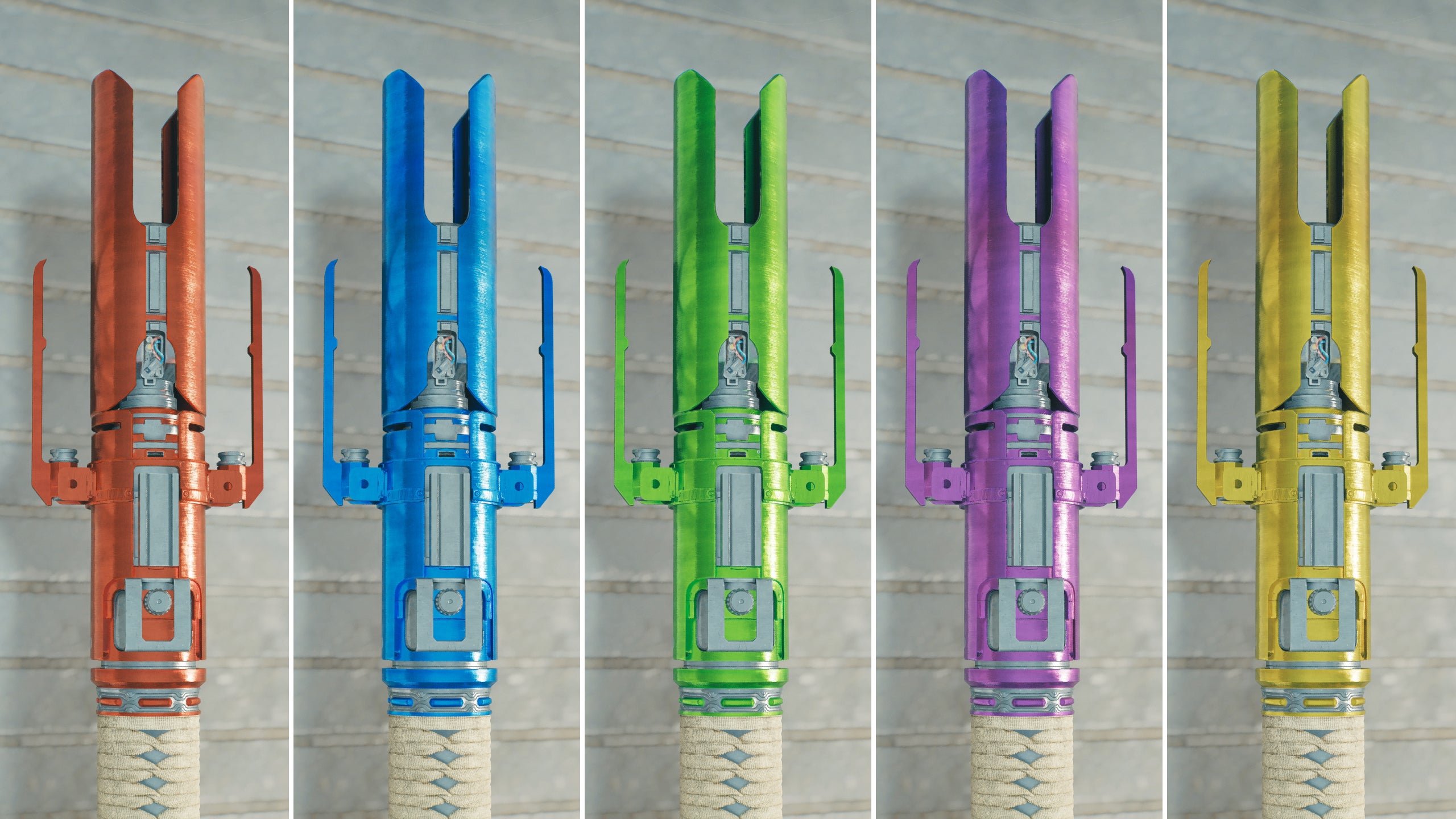 A close-up of part of a lightsaber on a Workbench in Jedi: Survivor.