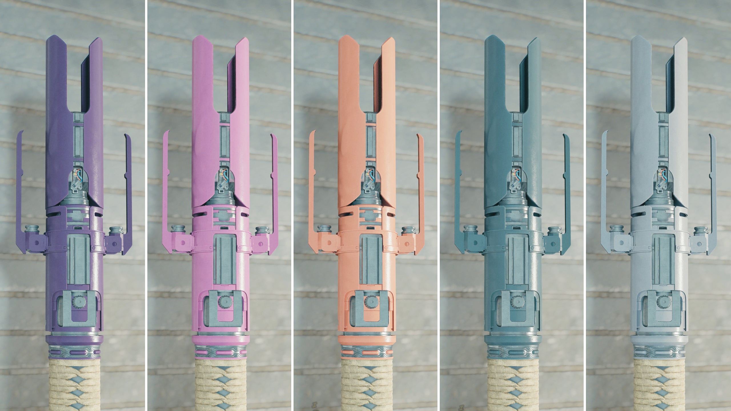 A close-up of part of a lightsaber on a Workbench in Jedi: Survivor.