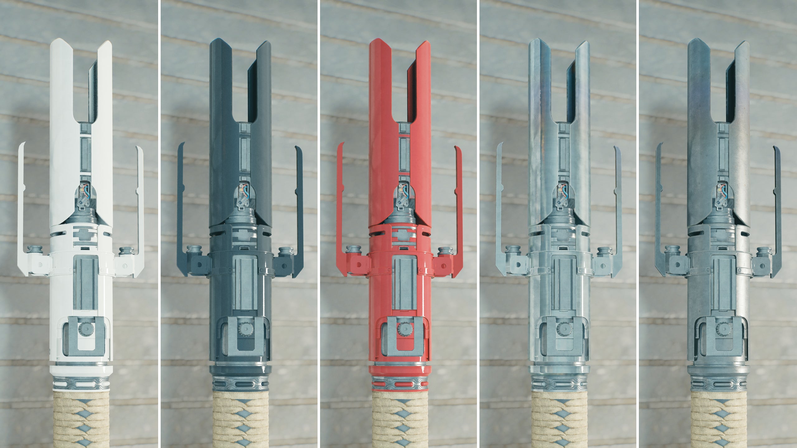 A close-up of part of a lightsaber on a Workbench in Jedi: Survivor.