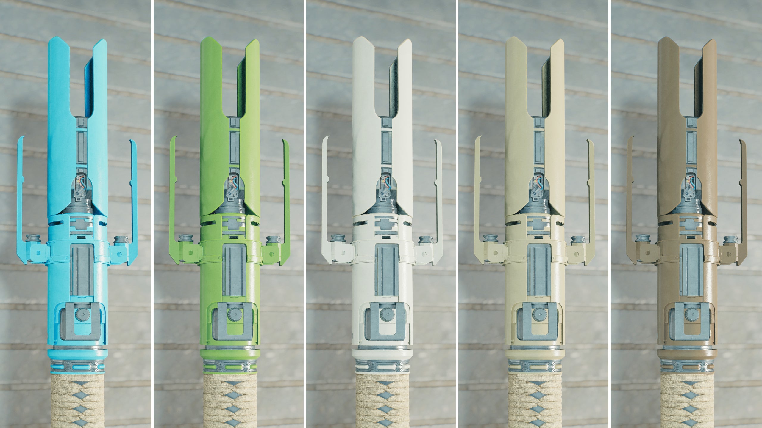 A close-up of part of a lightsaber on a Workbench in Jedi: Survivor.